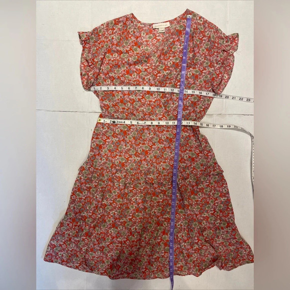 Monteau Coral Floral Print V-neck Dress Size Large NWOT - Picture 6 of 6